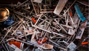 Drugs, needles.